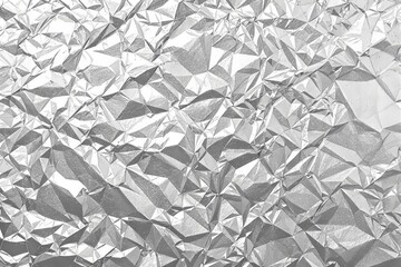 Abstract silver geometric pattern with sharp, angular edges and facets, creating a textured metallic surface. Modern artistic design concept. Ai generative