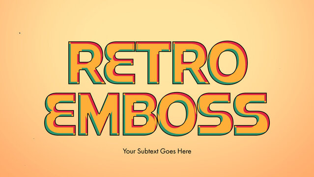 Retro Emboss Titles
