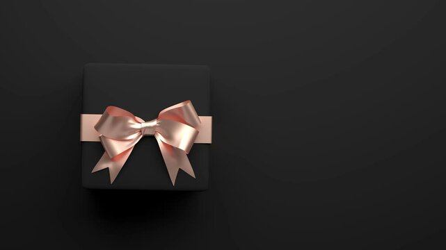 rotating gift box as present - 3d rendering 4k seamless loop
