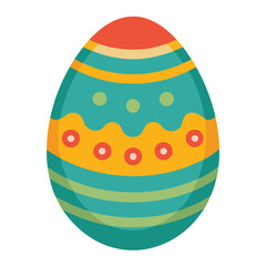 Easter day egg vector art on white background
