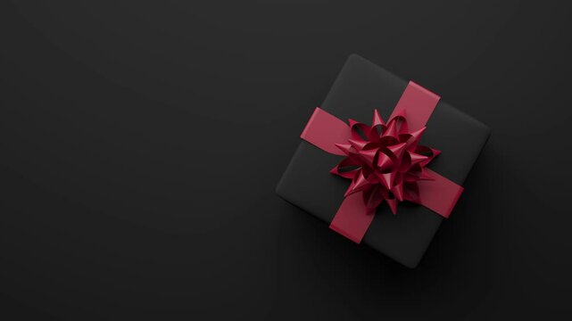 rotating gift box as present - 3d rendering 4k seamless loop
