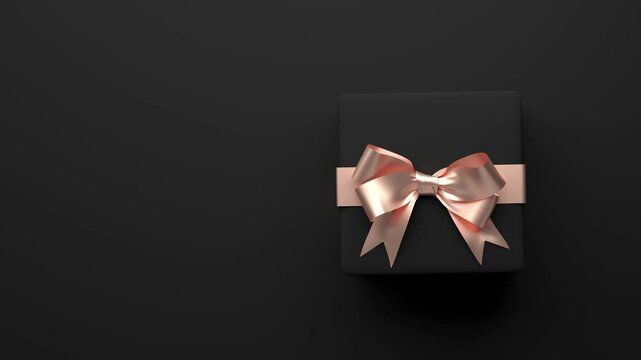 rotating gift box as present - 3d rendering 4k seamless loop
