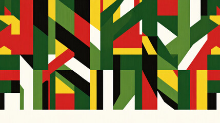 Colorful geometric abstract pattern with bold shapes