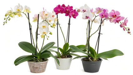 pink hyacinth in a pot isolated