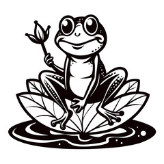 frog on a white background