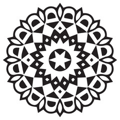 Mandala black and white design