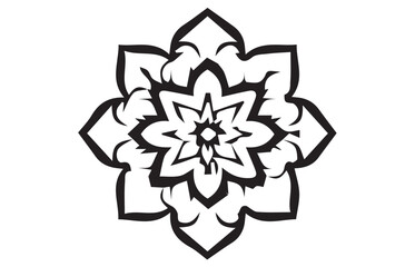 Mandala black and white design