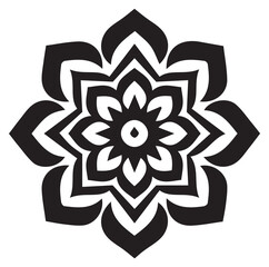 Mandala black and white design