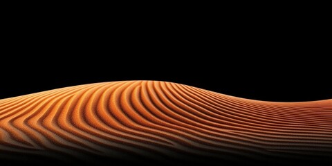 Flowing Patterns of Warm Desert Sand Under a Dark Sky Illuminated by Soft Natural Light