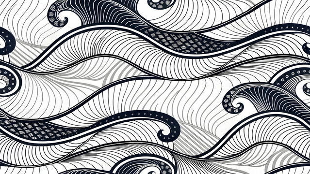seamless pattern  black lines precis design, elegant, abstract elegant, background ,wall  paper, textile.