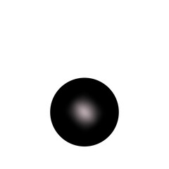 Black realistic 3d ball, pearl. Decor element. Beauty and fashion. png