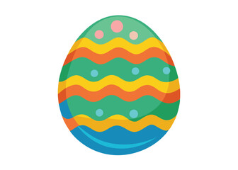 Easter day egg vector art on white background
