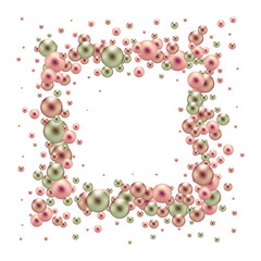Colored pearls. Abstract vector background. Festive template.  png