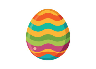 Easter day egg vector art on white background
