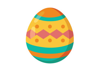 Easter day egg vector art on white background
