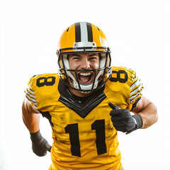 Fototapeta premium American football player is screaming