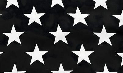 Fototapeta premium Seamless black and white star pattern textile background. Perfect for fashion, design, and web projects.