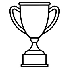 Simple and Modern Trophy Outline Vector Design