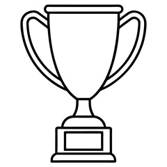 Simple and Modern Trophy Outline Vector Design