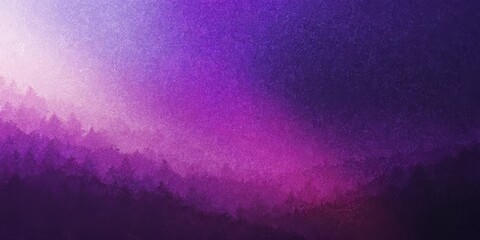 Purple Forest Mist Magical Twilight Landscape Background