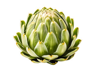 Fototapeta premium artichoke flower isolated on a transparent background.