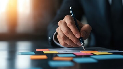 Person writing with pen on paper, capturing thoughts and ideas person