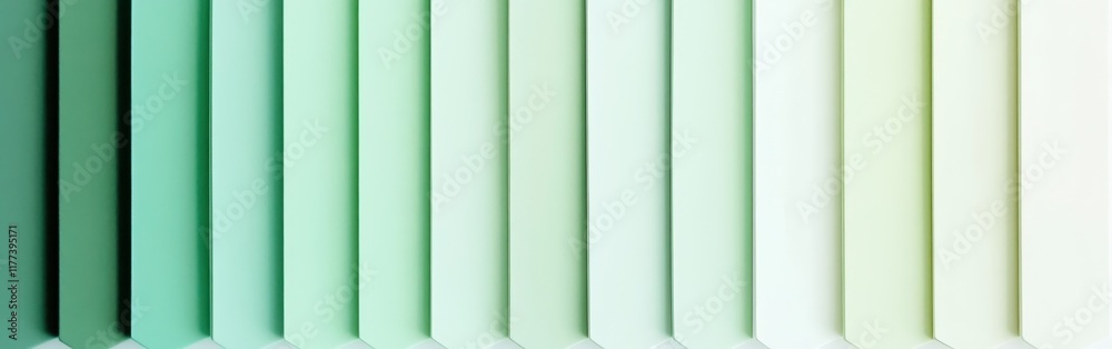 Poster Soft mint gradient background with vertical stripes creates a calming and modern aesthetic for various design projects