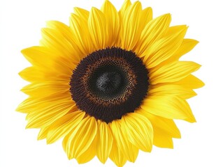 Fototapeta premium a close-up of a sunflower against a white background