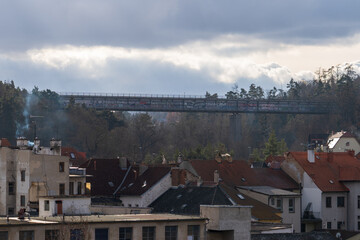 Fototapeta premium Trebic, Czech Republic - January 4, 2025: Cityscape of the city.
