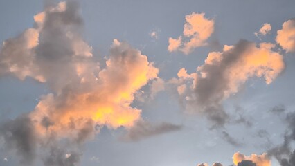 Summer blue sky cloud gradient light white background. Gloomy vivid cyan landscape in environment...
