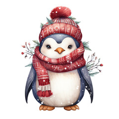 Obraz premium christmas penguin