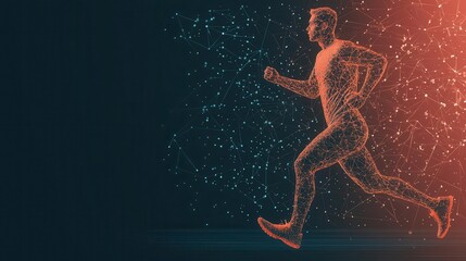 Naklejka premium Sports scientist developing AIpowered analytics for enhancing athletic performance, strategy, vision, innovation