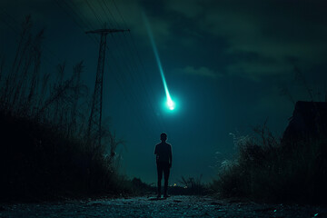 Fototapeta premium ufo in the sky