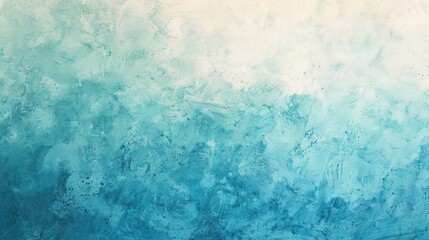 Fototapeta premium Bold teal blue blends seamlessly into pale aqua, creating a refreshing, minimal gradient background with a calm, serene feel.