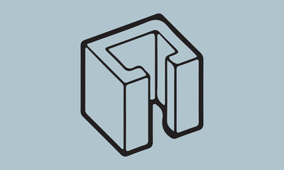 Box line vector icons Empty open shipping box or unboxing line art illustration Calligraphy Graphic Design,Handmade Calligraphy eps 10