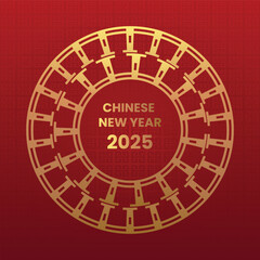 Chinese new year frame decorative
