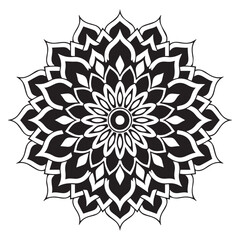 Mandala black and white design