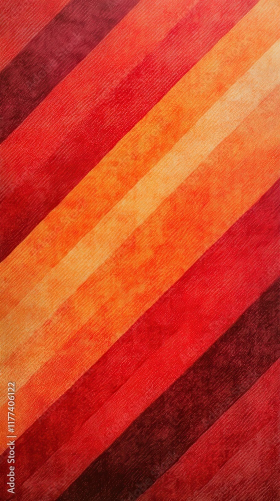 Poster gradient-striped pattern featuring bold red hues and warm tones in a vibrant design