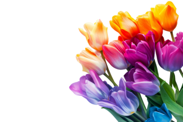 Symbolic colors of International Womens Day representing strength, equality, and progress isolated on transparent background