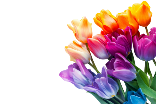 Symbolic colors of International Womens Day representing strength, equality, and progress isolated on transparent background