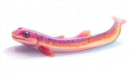 Naklejka premium A Vibrant Salmon: A Colorful Fish in Motion