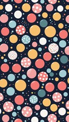 Polka dot patterns background or illustration with playful design
