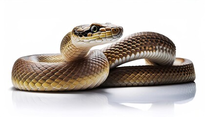 Obraz premium Close up of a snake on a white background