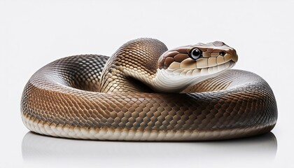 Obraz premium Close up of a snake on a white background