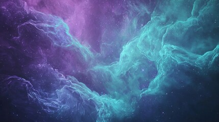 Aquarius Zodiac Sign Artwork: Psychedelic Teal and Purple Swirls with Constellation Patterns