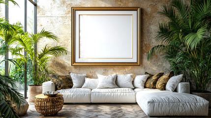 Modern Tropical Living Room Interior Design: Luxurious and Serene Space