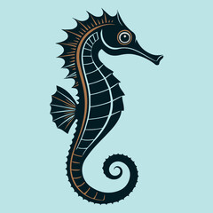 Creative and Eye-Catching Seahorse Fish design