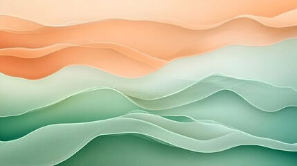 Abstract pastel waves background; calming, flowing design ideal for websites or presentations.
