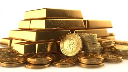 Lots of gold bricks and gold coins