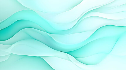 Obraz premium Abstract teal wave background design, perfect for websites or presentations.